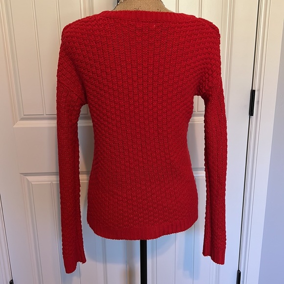 SO Red Cable Knit Sweater- Junior’s S - Picture 3 of 6